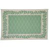 9x12 Reversible RV Outdoor Patio Mat, Camping Mat, Classic Leaf, Green (Reversible with 2 designs)