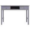 Writing Desk Gray 43.3"x17.7"x29.9" Wood