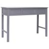 Writing Desk Gray 43.3"x17.7"x29.9" Wood