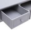 Writing Desk Gray 43.3"x17.7"x29.9" Wood