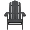 Patio Adirondack Chairs with Table HDPE Anthracite