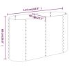 Patio Raised Bed Powder-coated Steel 44.9"x15.7"x26.8" Gray