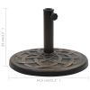 Parasol Base Round Polyresin 41.9 lb Bronze
