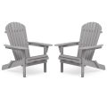 Wood Lounge Patio Chair for Garden Outdoor Wooden Folding Adirondack Chair Set of 2 Solid Cedar Wood Lounge Patio Chair for Garden, Lawn, Backyard,