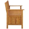 Patio Storage Bench 47.2" Solid Acacia Wood