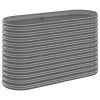 Patio Raised Bed Powder-coated Steel 44.9"x15.7"x26.8" Gray