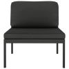 4 Piece Patio Lounge Set with Cushions Aluminum Anthracite