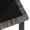 3 Piece Patio Dining Set Poly Rattan Gray