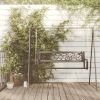 Patio Swing Bench 49.2" Steel and Plastic Black