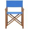 Director's Chair Solid Teak Wood Blue