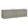 Patio Storage Box Poly Rattan 78.7"x19.6"x23.6" Gray