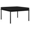 6 Piece Patio Lounge Set with Cushions Black PVC