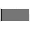 Patio Retractable Side Awning 78.7"x196.9" Black