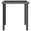 3 Piece Patio Dining Set Poly Rattan Gray