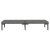 5 Piece Patio Lounge Set with Cushions Poly Rattan Dark Gray
