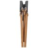 Folding Director's Chairs 2 pcs Gray Solid Wood Teak