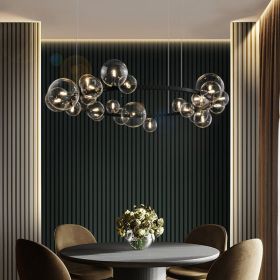 Light Luxury Living Room Light Modern Simple Nordic Bubble Chandelier (Option: Warm Light-120cm)