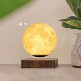 Magnetic Levitation 3D Printing Lunar Lamp Decoration (Option: Tricolor lighting-14cm-UK)