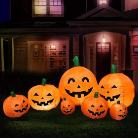 Halloween Inflatable Ghost With Pumpkin Slices Outdoor Holiday Decorations (Option: UK-Pumpkin)