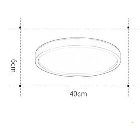 Room Master Bedroom Light Nordic Study Light Modern Simple Led Ceiling Light (Option: Diameter 40cm-Stepless dimming)