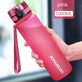 Large Capacity High Temperature Resistant Portable Fitness Plastic Cup Sports Kettle (Option: Rose Red-650 Ml)