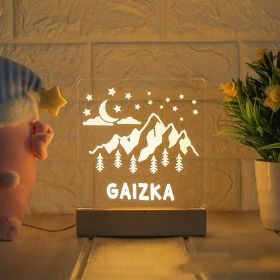 LED Bedside Lamp Children's Cartoon (Option: Peak1-Seven colors of the spectrum-USB)
