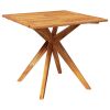 5 Piece Patio Dining Set Solid Wood Acacia