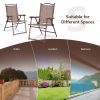 Set of 2 Patio Folding Sling Back Camping Deck Chairs