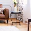 Modern Stylish Design Outdoor Indoor Steel Accent Plant Stand Cobalt Table