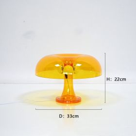 Modern Minimalist Mushroom Decorative Lighting Table Lamp (Option: EU-Transparent Yellow)