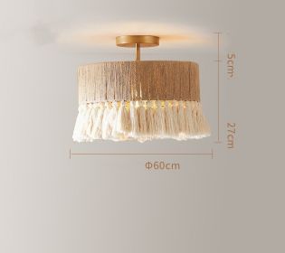Creative Bedroom Bohemian Vintage Twine Tassel Chandelier (Option: Suction top 60x27cm)