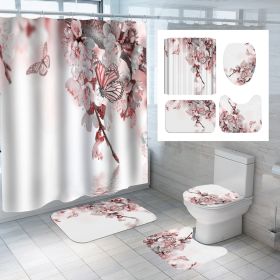 Digital Printing Polyester Shower Curtain Bathroom Pansy Reflection (Option: Cx857-150x180)