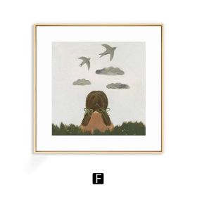 Warm Nordic Art Wall Decoration Painting (Option: F Style-50 × 50cm)