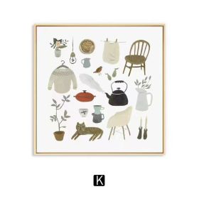 Warm Nordic Art Wall Decoration Painting (Option: K-70 × 70cm)