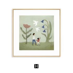 Warm Nordic Art Wall Decoration Painting (Option: H Style-80 × 80cm)