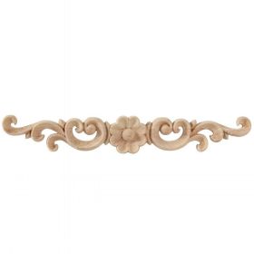 Wood Carving White Body Long Applique Cabinet Door Bed Decoration Laminate (Option: 40x6cm)
