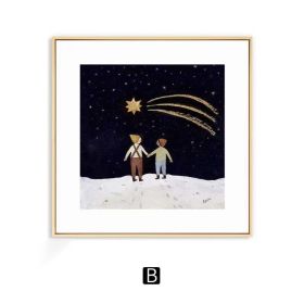Warm Nordic Art Wall Decoration Painting (Option: B Style-80 × 80cm)