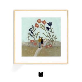 Warm Nordic Art Wall Decoration Painting (Option: D Style-80 × 80cm)